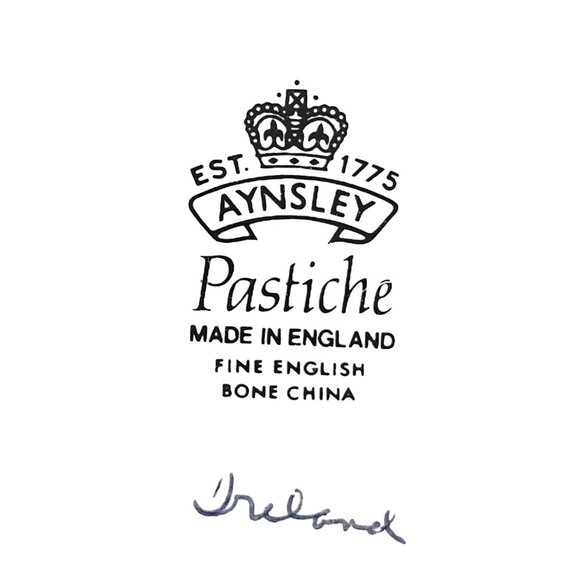 Aynsley Pastiche Pink Fine Bone China Teacup & Saucer Set Made In England - Picture 3 of 13